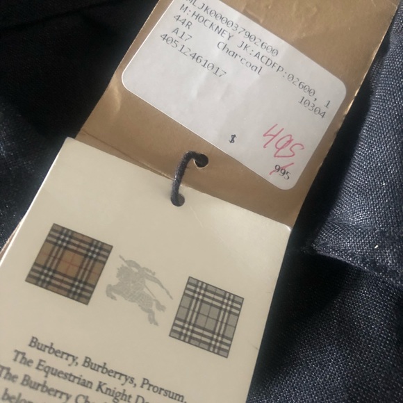 Burberry Hockney Linen Jacket Size 54R/44R - Picture 4 of 8